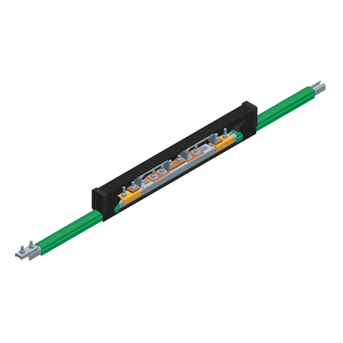 Safe-Lec 2 Expansion Section, 100A Galv Steel, Green PVC Cover, w/ Splice Joint, 4.5M