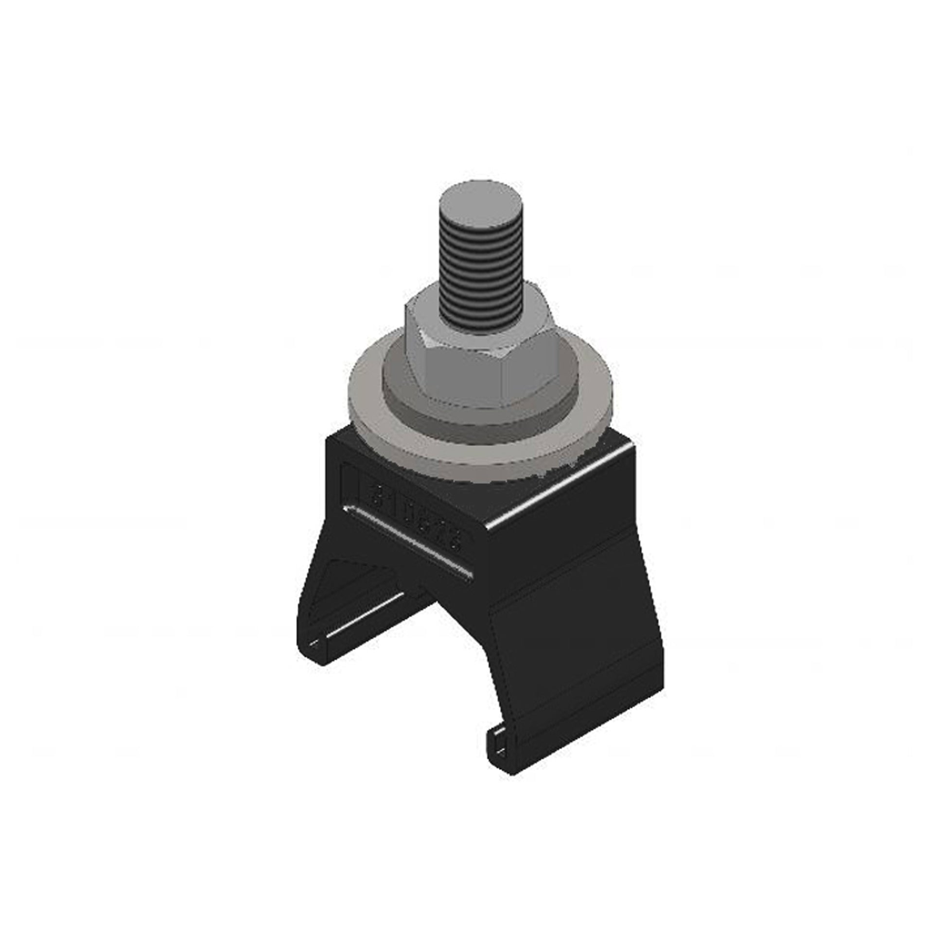 Safe-Lec 2 Hanger Clamp, 1-Pole, Standard Heat, Black Acetyl