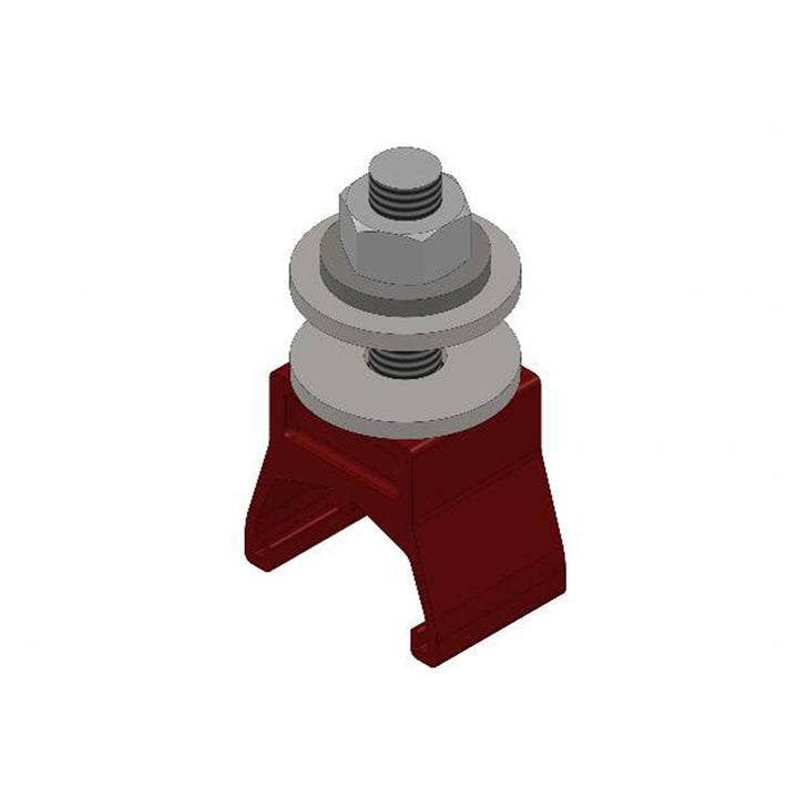 Safe-Lec 2 Hanger Clamp, 1-Pole, Medium Heat, Red Polycarbonate