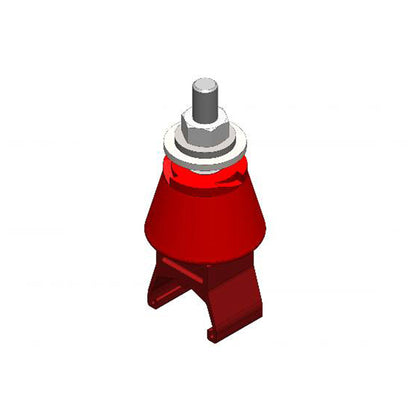Safe-Lec 2 Hanger Clamp, 1-Pole, Medium Heat, Red Polycarbonate, With Insulator