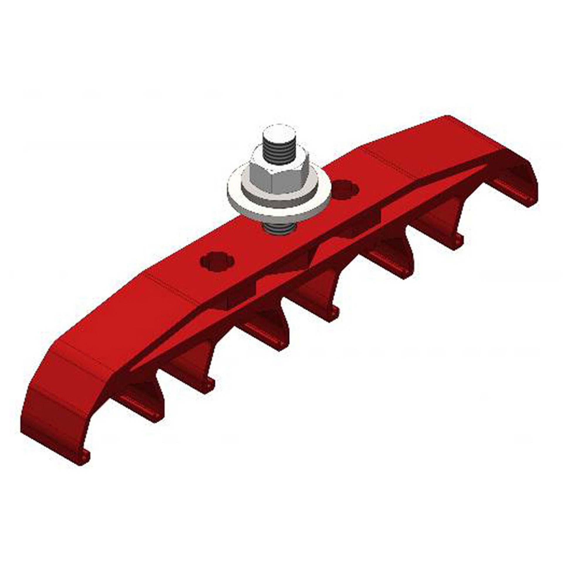 Safe-Lec 2 Hanger Clamp, 4-Pole, Medium Heat, Red Polycarbonate