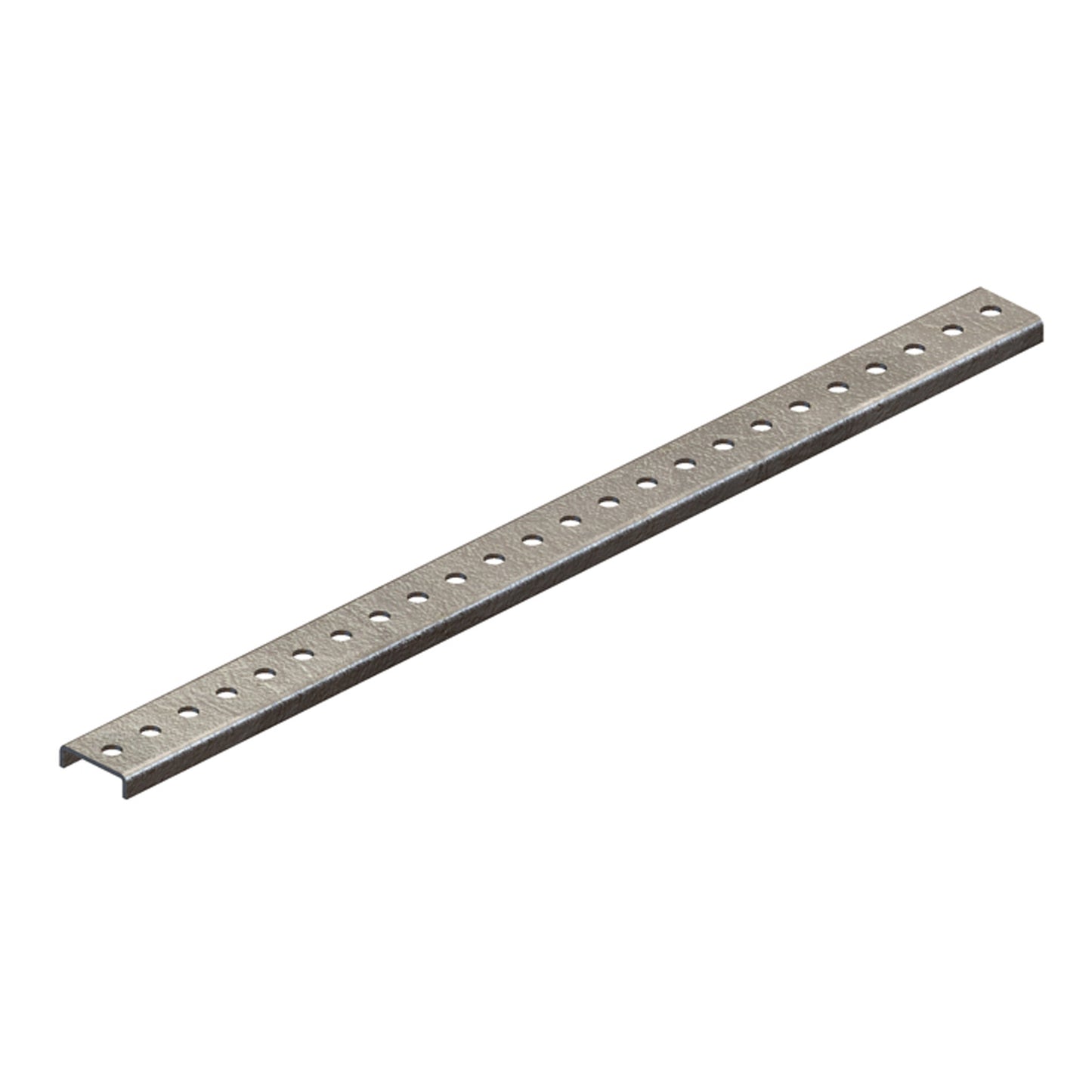 8-Bar, Bracket, Flange, Universal, Galv Steel, 0.41" Dia Holes (x 18), 1" On-center, 24" L