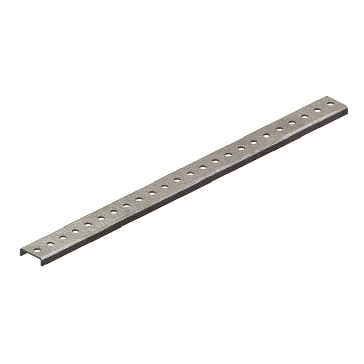 8-Bar, Bracket, Flange, Universal, Galv Steel, 0.41" Dia Holes (x 18), 1" On-center, 24" L