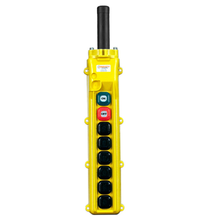 80 Series 8-button Pendant with three two-speed switches and maintained on/off