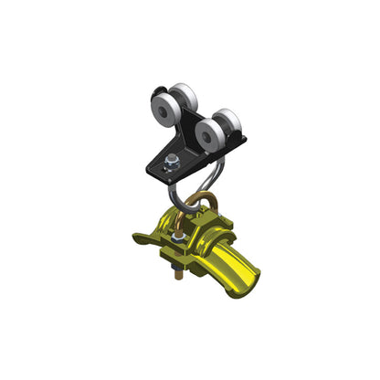 Standard Duty C-Track Festoon Cable Trolley For Round Cable, Plastic Saddle/Body, for 0.98" max dia cable / hose