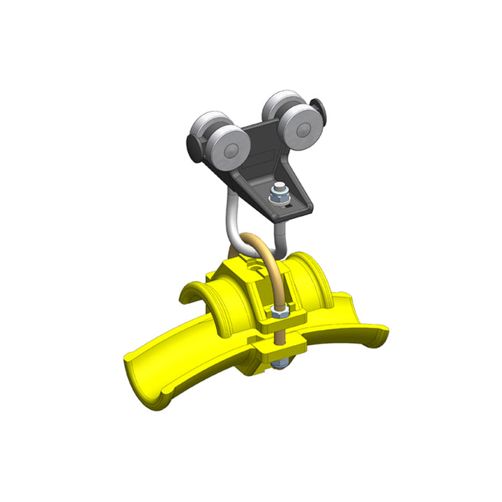 Standard Duty C-Track Festoon Cable Trolley For Round Cable, Plastic Saddle/Body, For 1.42" max dia cable / hose