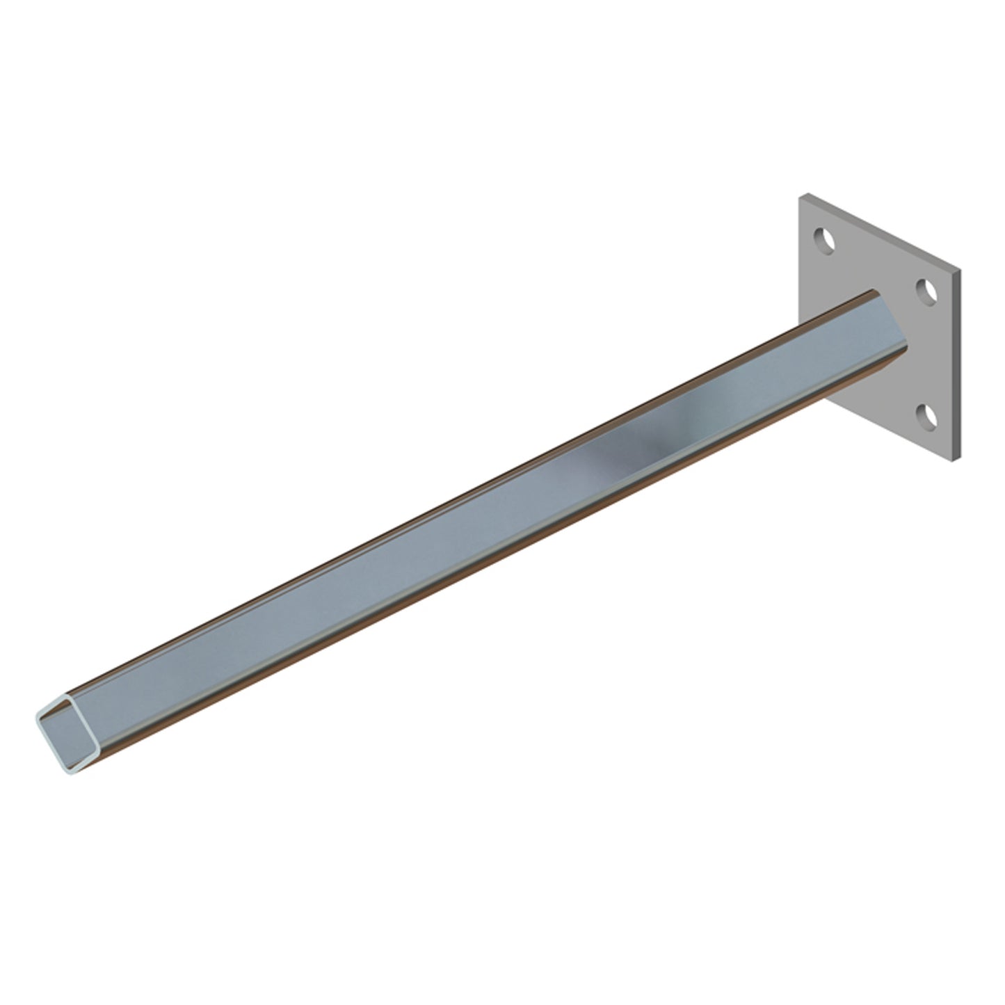 Collector Mounting Bar, Single Post, 1.0 inch sq, 18 inch L, Dura-Coat