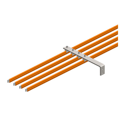 8-Bar, Bracket, Web, with Hanger Clamps, 4 Steel Cross-Bolt, 3 inch OC, 19 inch L