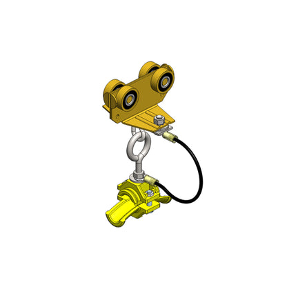 Standard Duty C-Track Festoon Cable Trolley For Round Cable, Spark Resistant, For 1.42" max dia cable / hose