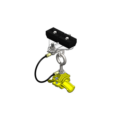 Standard Duty C-Track Festoon End Clamp For Round Cable, Spark Resistant, For 0.63" max dia cable / hose