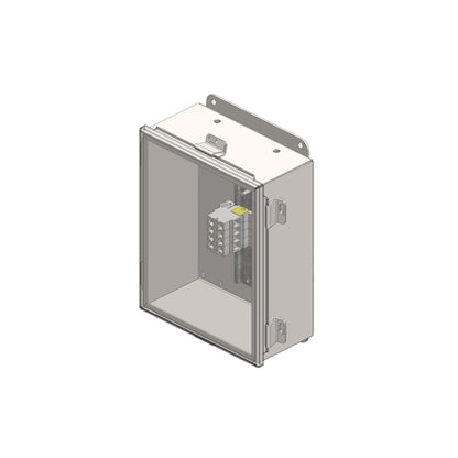 Junction Box, NEMA 12 With Terminals For 4-Pole Power, 10" x 8" x 4"