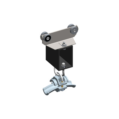 Standard Duty C-Track Festoon Tow Trolley For Round Cable, Stainless Steel, For 0.98" max dia cable / hose