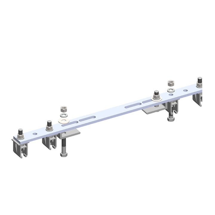 8-Bar, Bracket, Flange, with Hanger Clamps, Plastic Snap-in, 2+2, 19 3/8 Inch L