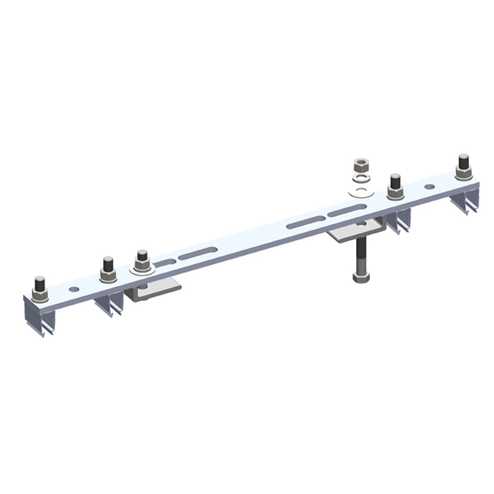 8-Bar, Bracket, Flange, with Hanger Clamps, Steel Snap-in, 2+2, 19 3/8 inch L