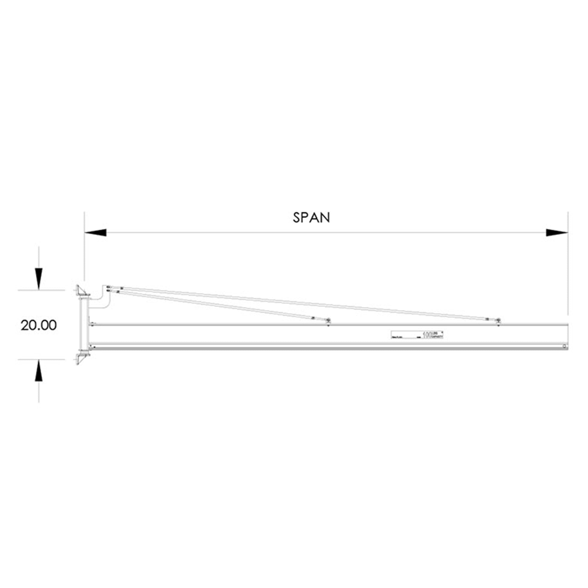 Tool Solutions Jib Crane Dimensional Chart 2