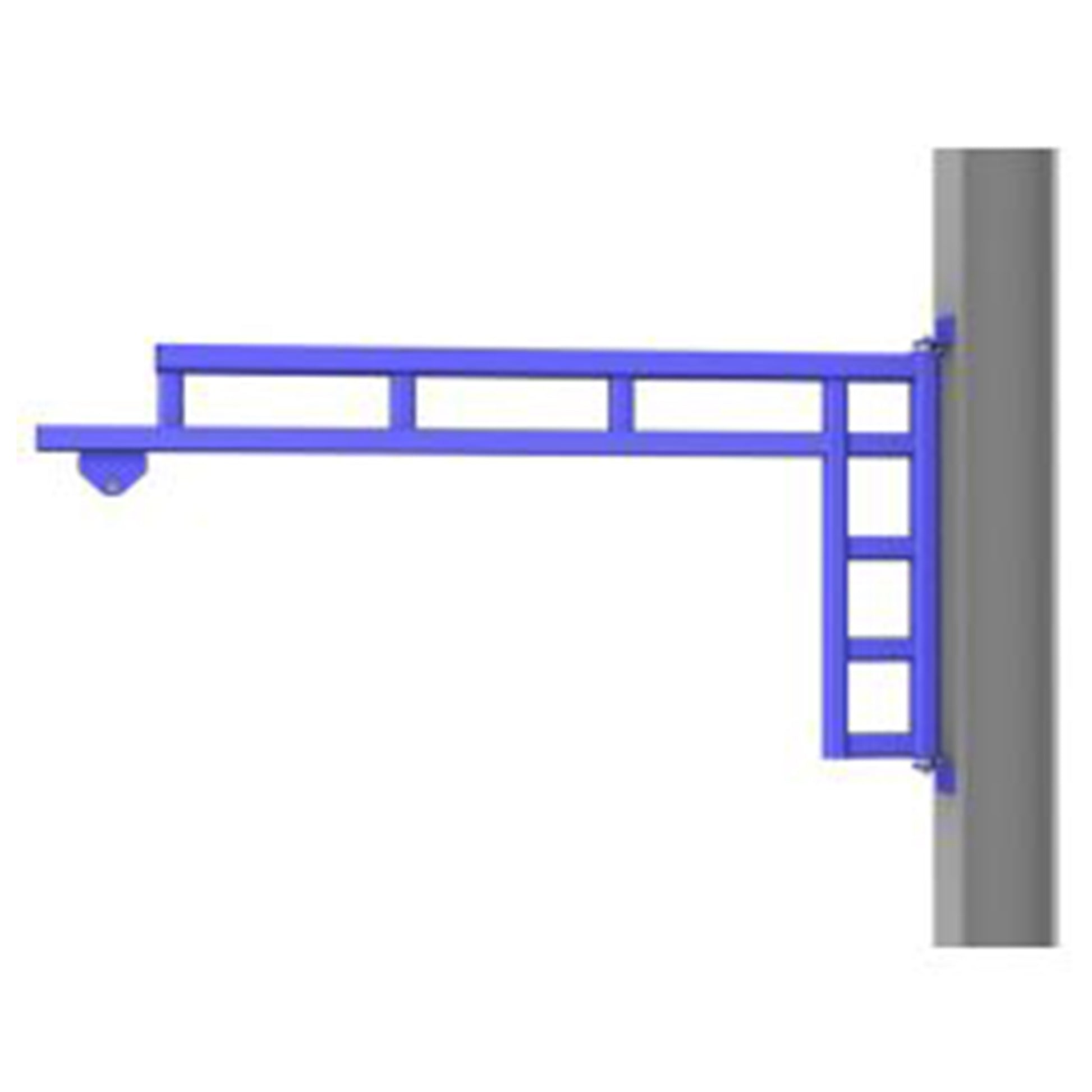 Gorbel® WSJ200 Series 500 Pound (lb) Capacity and 8 Feet (ft) Span Wall Cantilever Work Station Jib Crane
